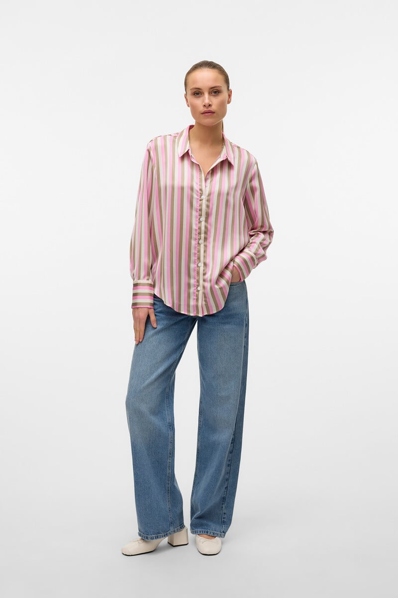 Cortefiel Camisa Manga Larga De Rayas