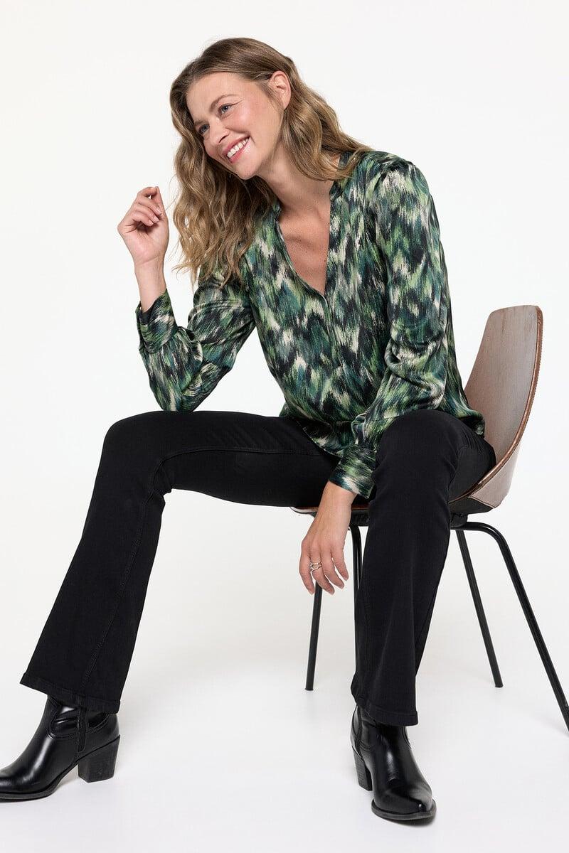 Cortefiel Camisa manga larga estampada