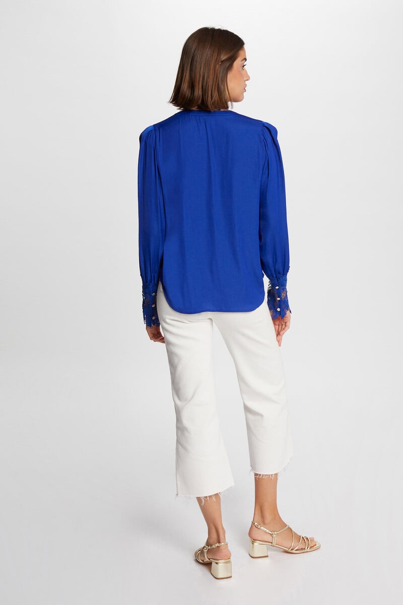 Cortefiel Camisa Manga Larga Satinada