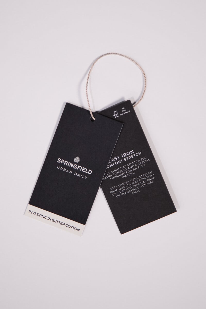 Cortefiel Camisa Micro Pata De Gallo