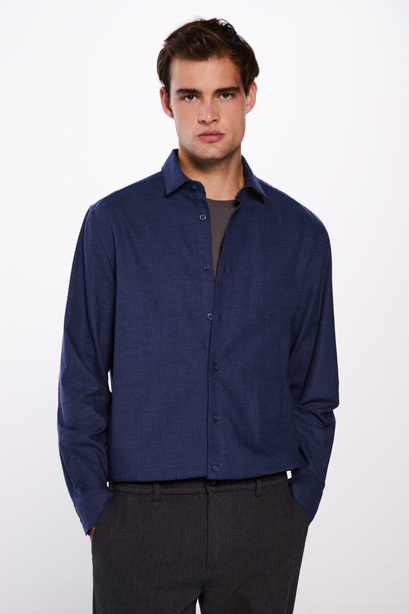 Cortefiel Camisa micro pata de gallo