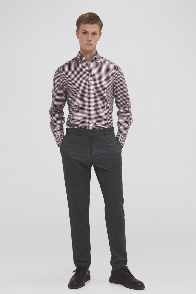 Cortefiel Camisa Non Iron Cuadros Twill