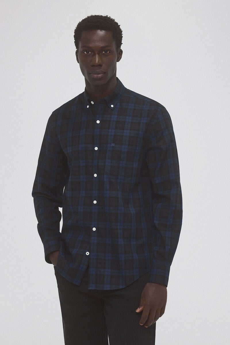 Cortefiel Camisa non iron cuadros twill