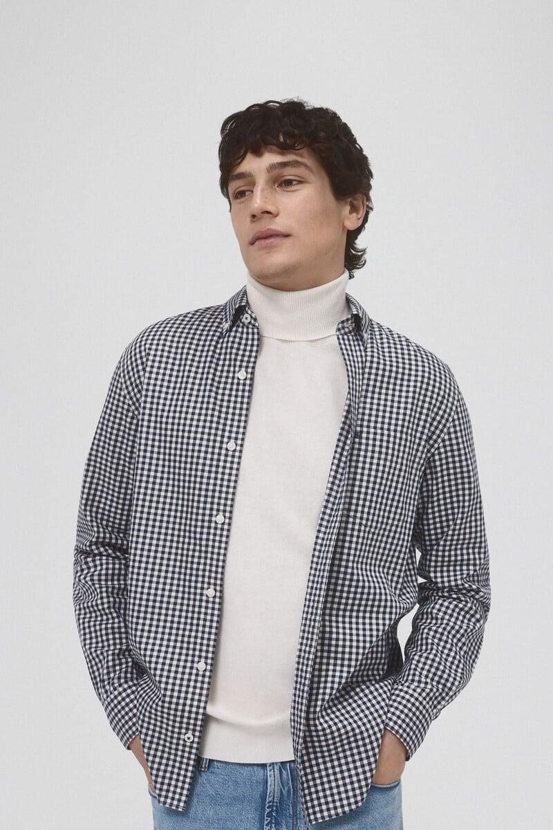 Cortefiel Camisa Non Iron Cuadros Twill