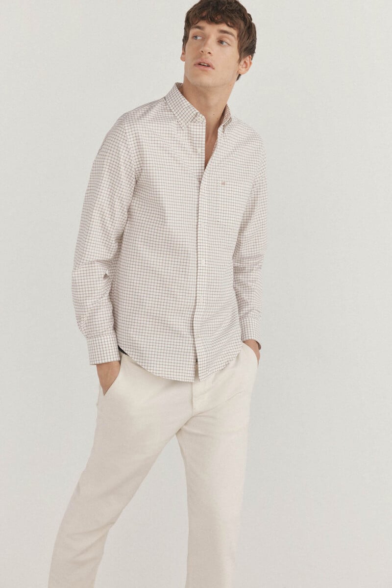 Cortefiel Camisa Non Iron Oxford Cuadros