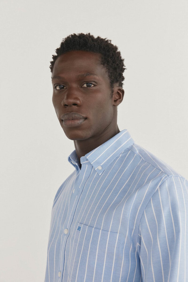Cortefiel Camisa Non Iron Oxford Rayas