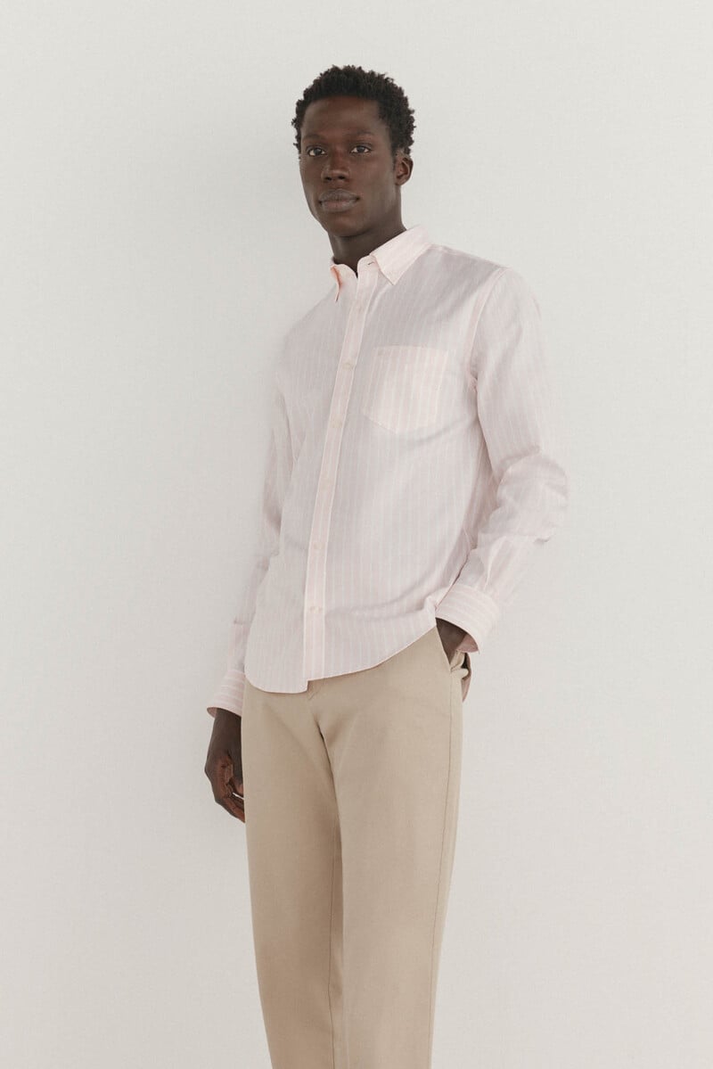 Cortefiel Camisa Non Iron Oxford Rayas