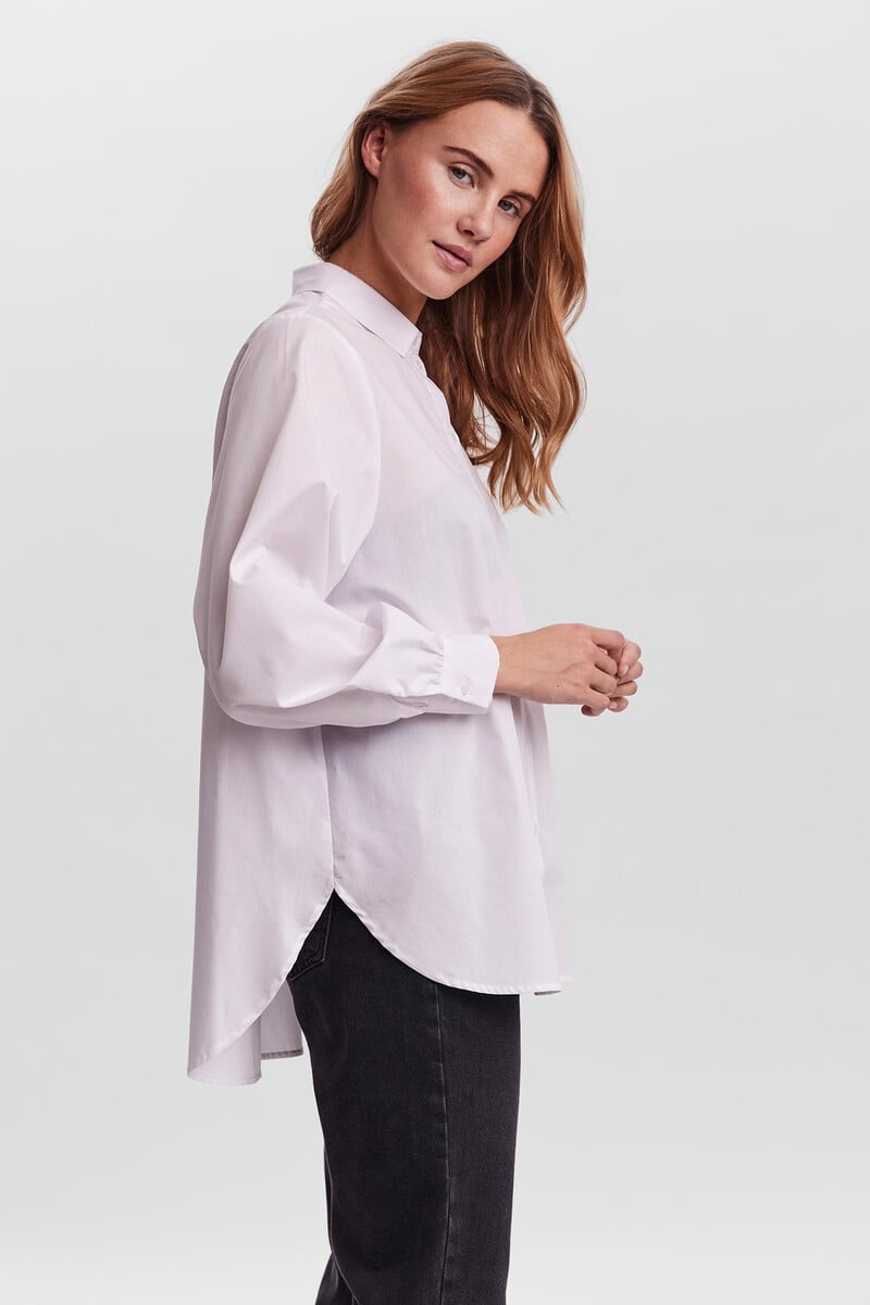 Cortefiel Camisa Oversize De Mujer Manga Larga