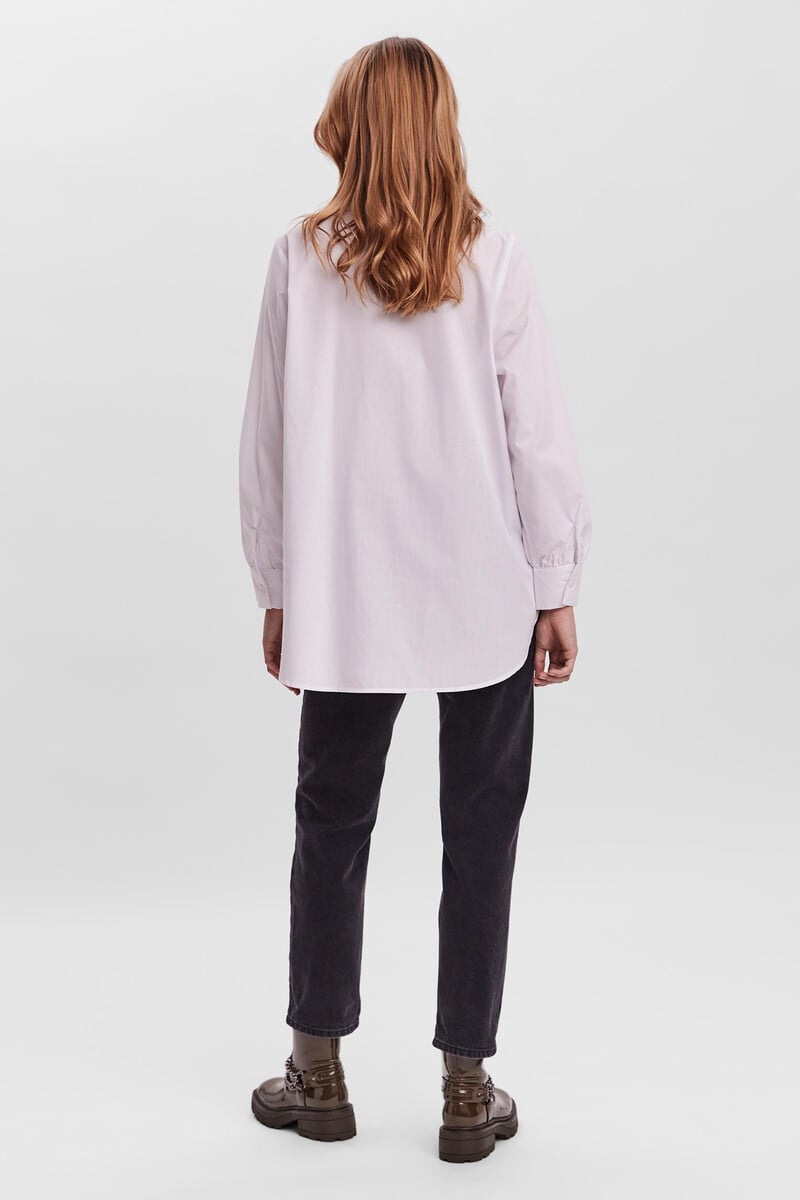 Cortefiel Camisa Oversize De Mujer Manga Larga