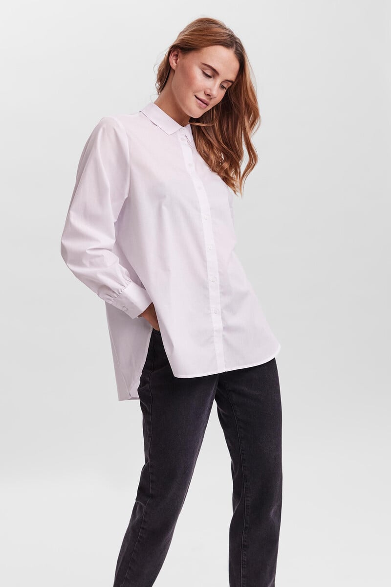 Cortefiel Camisa oversize de mujer manga larga
