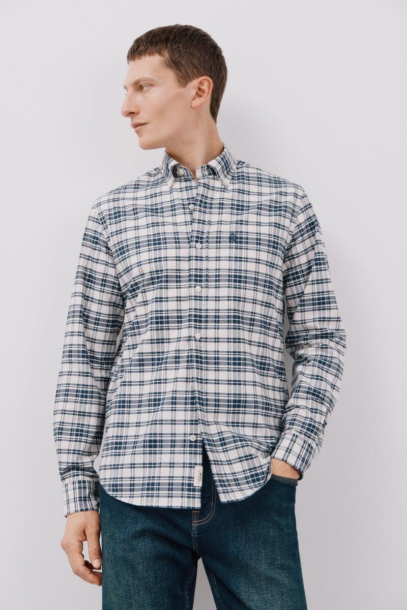 Cortefiel Camisa Oxford Cuadros