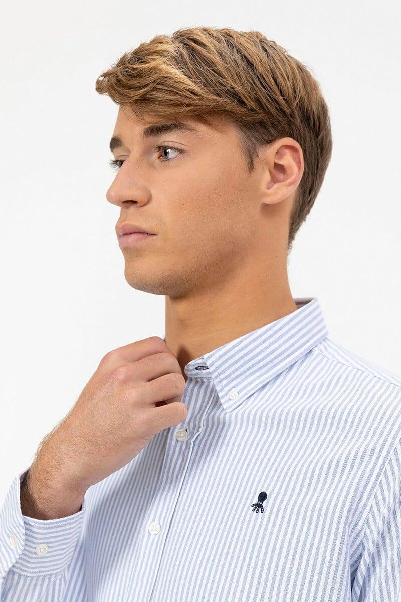 Cortefiel Camisa Oxford Cuello Botón Rayas