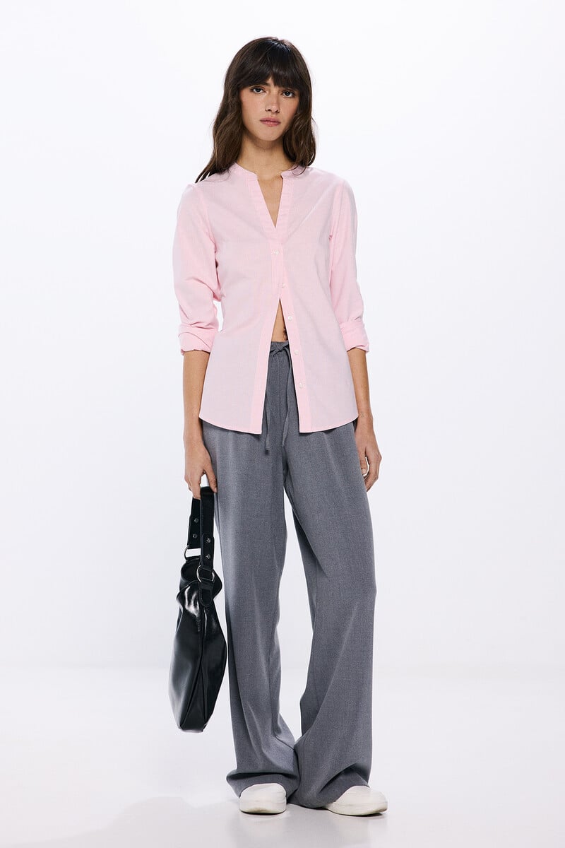 Cortefiel Camisa Oxford Cuello Mao