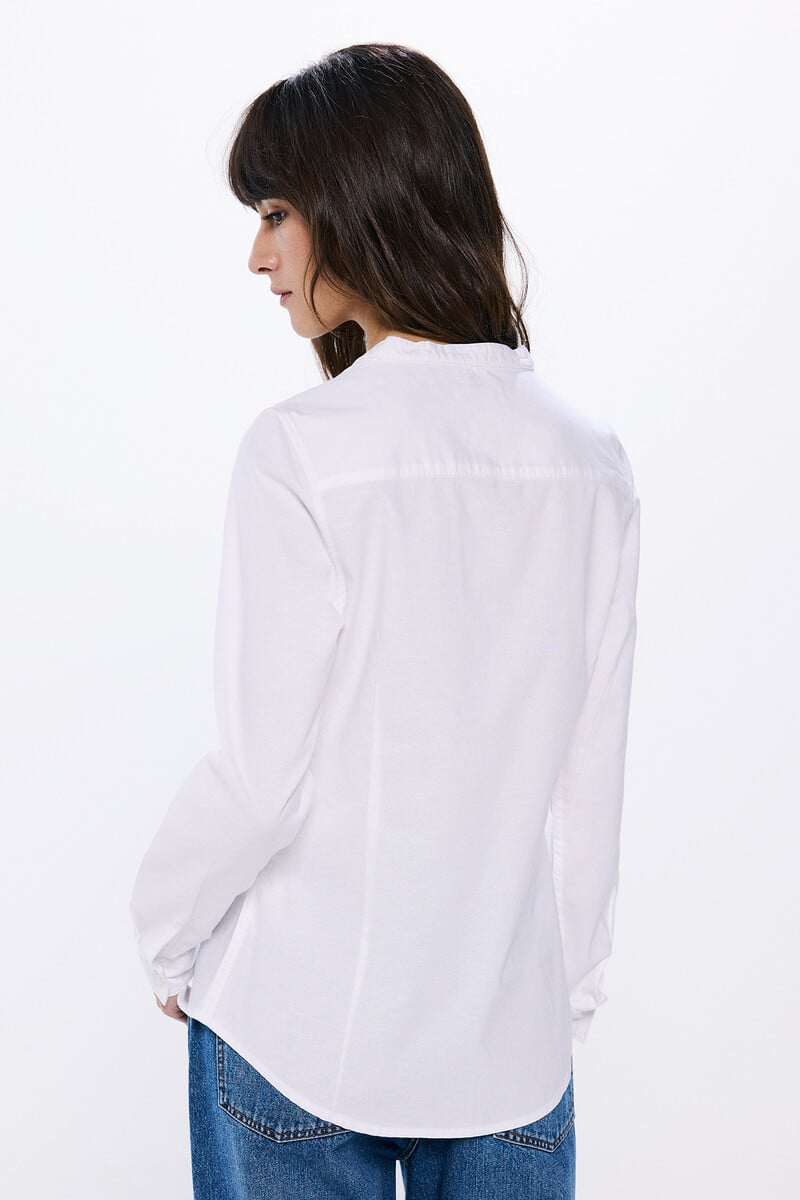 Cortefiel Camisa Oxford Cuello Mao