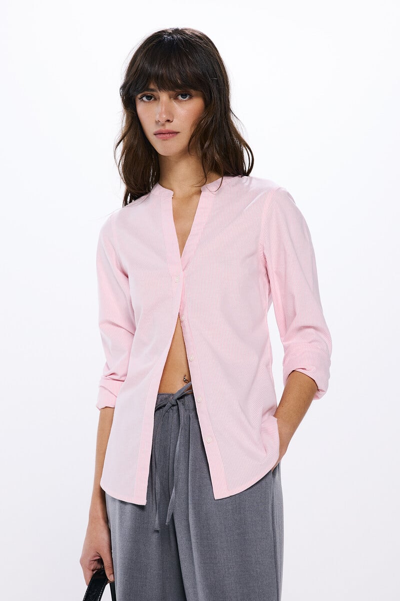 Cortefiel Camisa oxford cuello mao