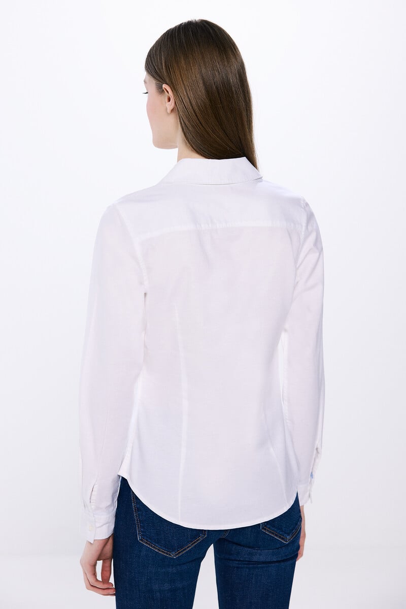 Cortefiel Camisa Oxford Escote Pico