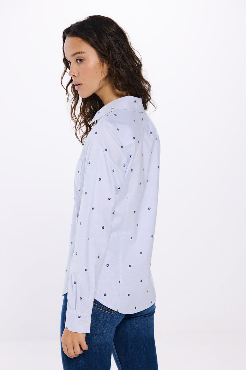 Cortefiel Camisa Oxford Escote Pico