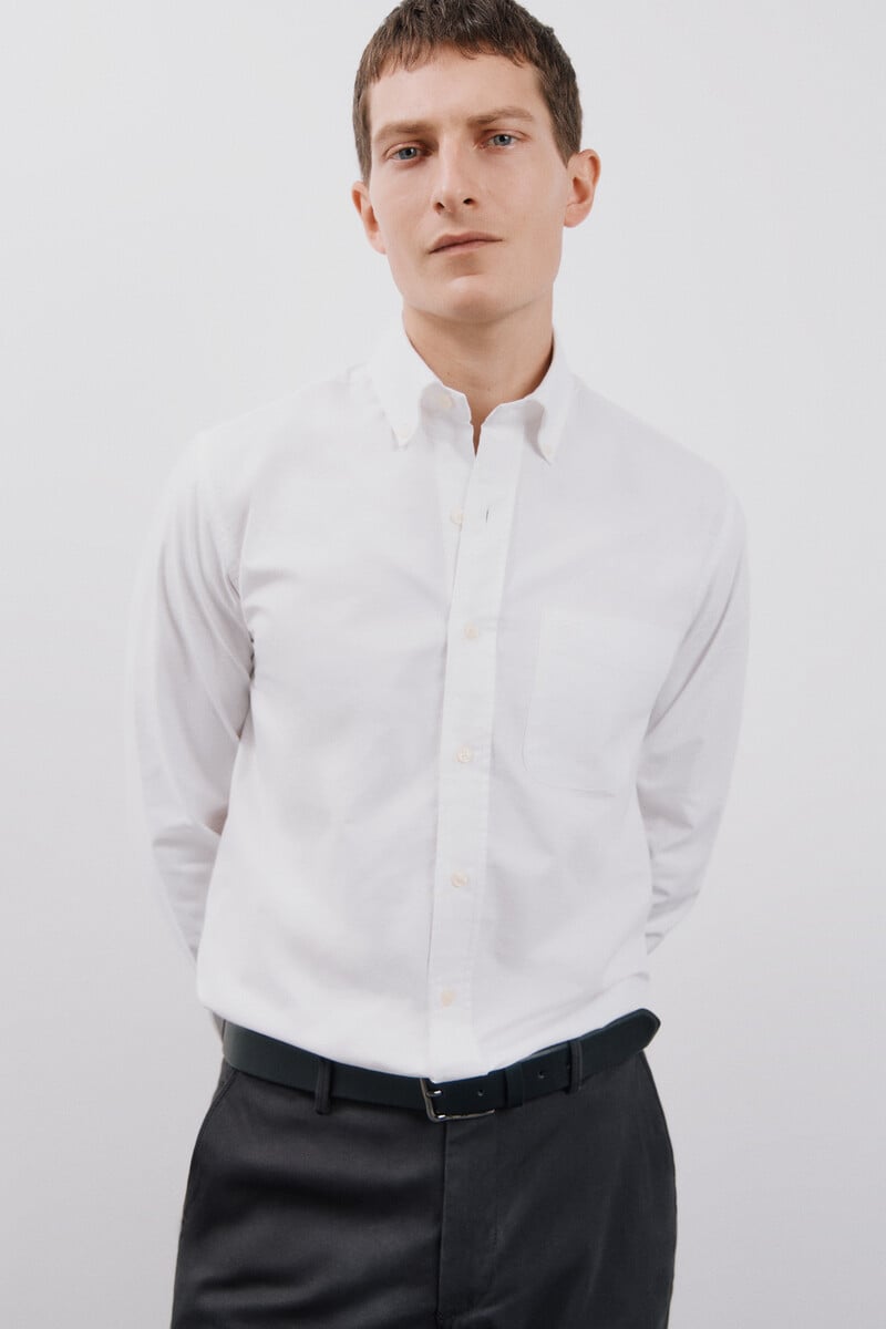 Cortefiel Camisa oxford liso