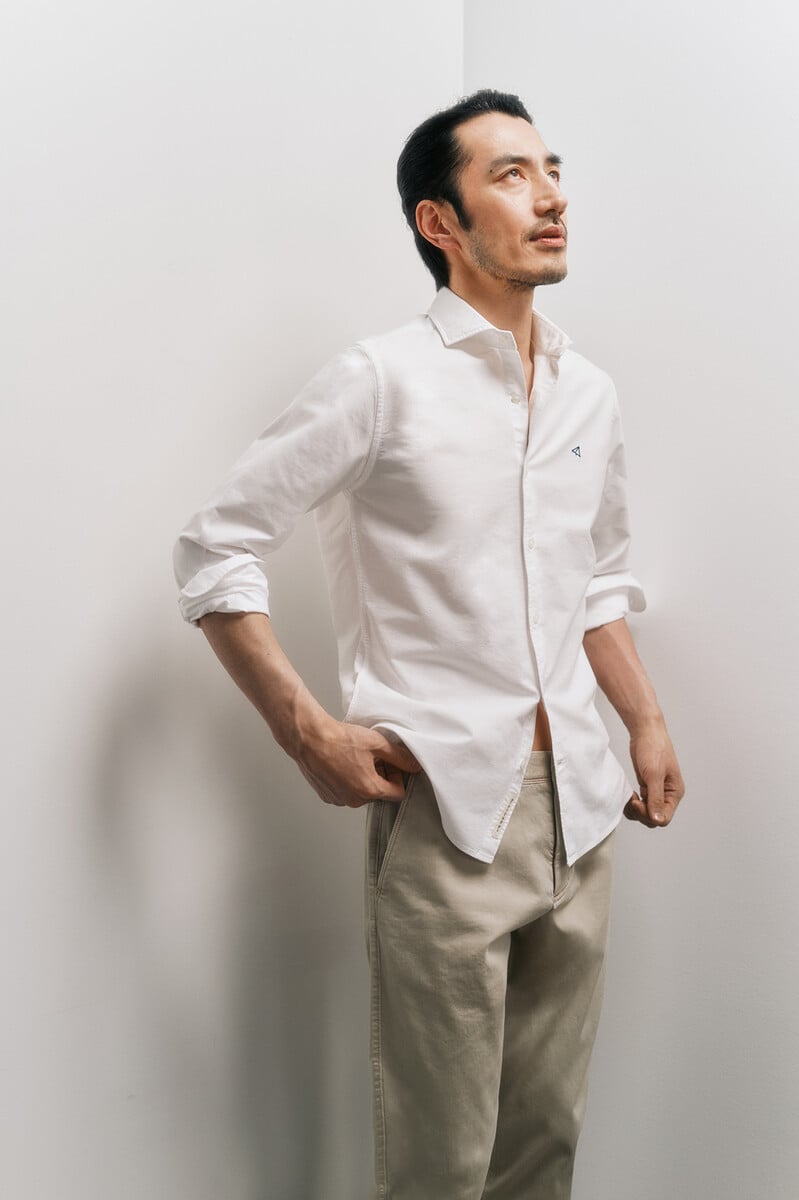 Cortefiel Camisa oxford liso manga larga