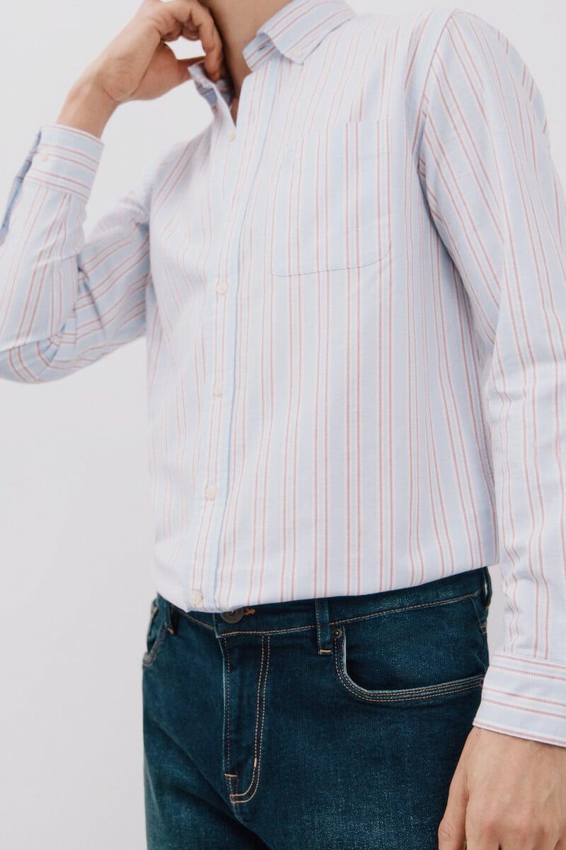 Cortefiel Camisa Oxford Rayas