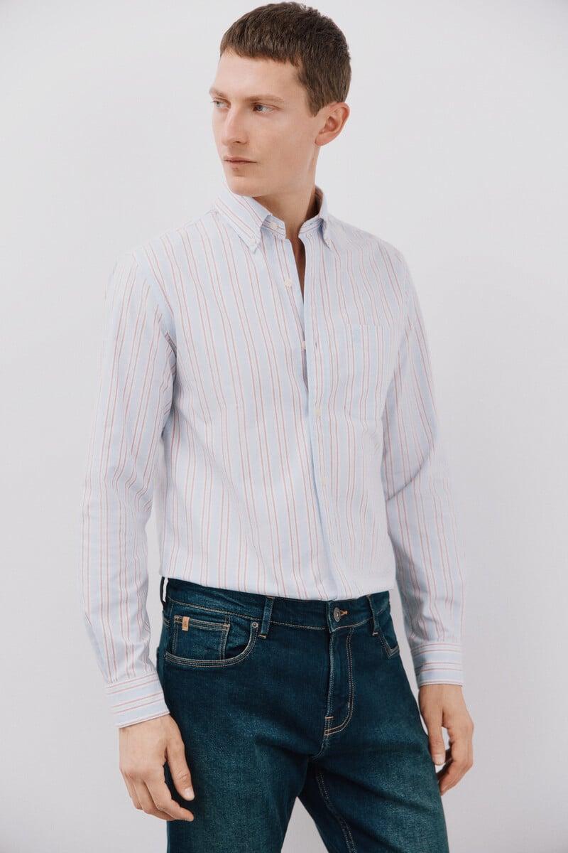 Cortefiel Camisa Oxford Rayas