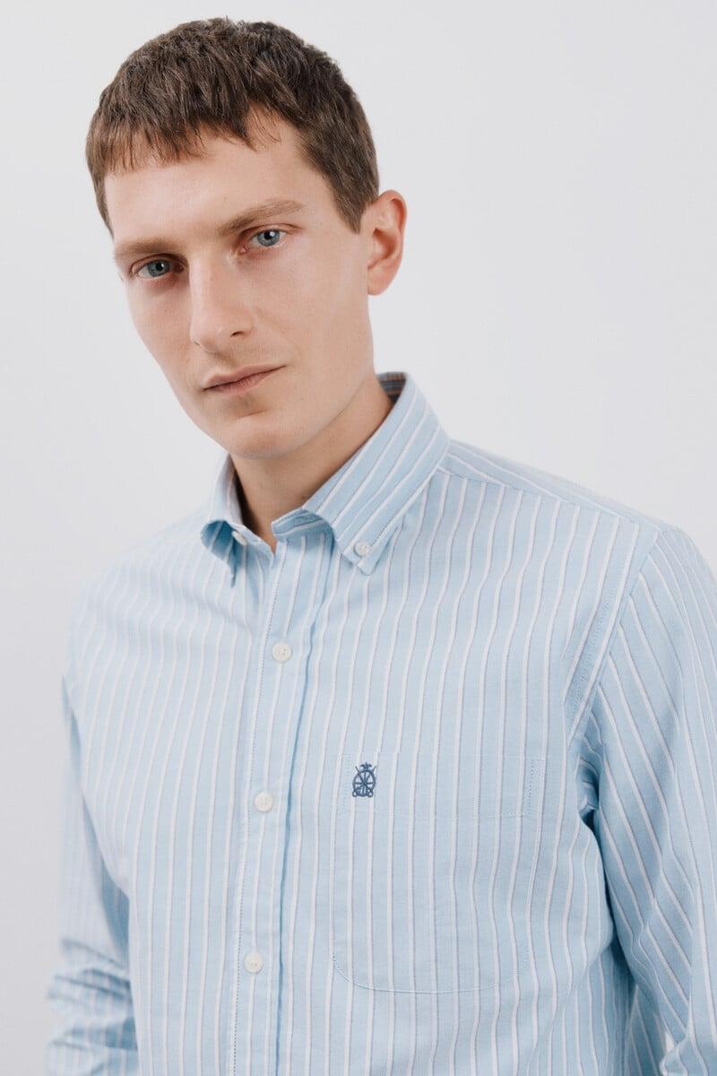 Cortefiel Camisa Oxford Rayas