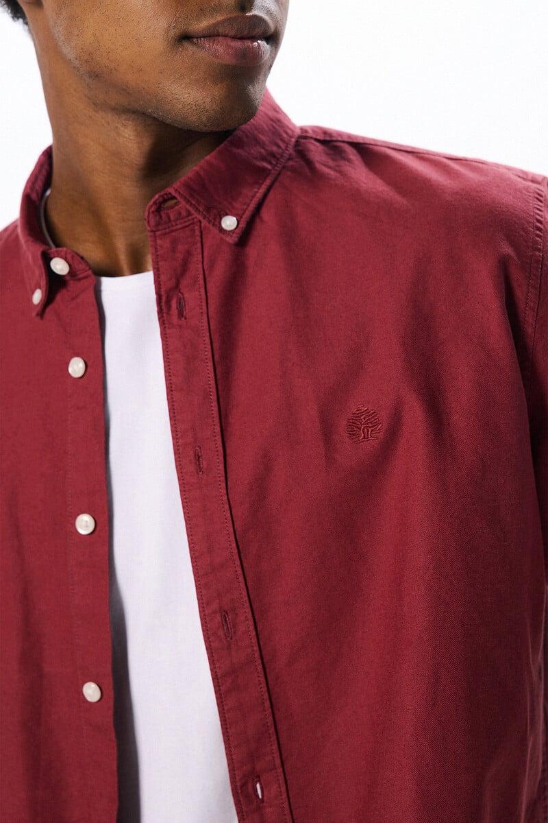 Cortefiel Camisa Oxford Tinte En Prenda