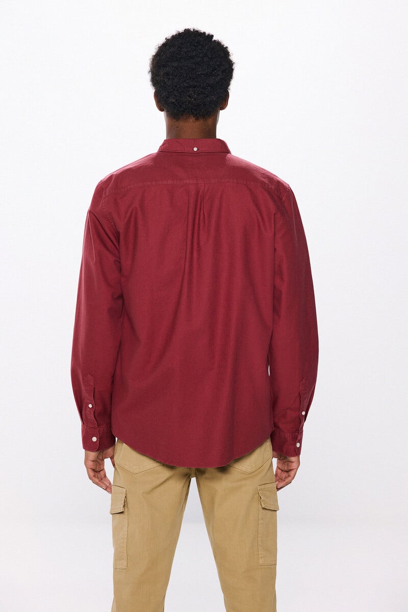 Cortefiel Camisa Oxford Tinte En Prenda