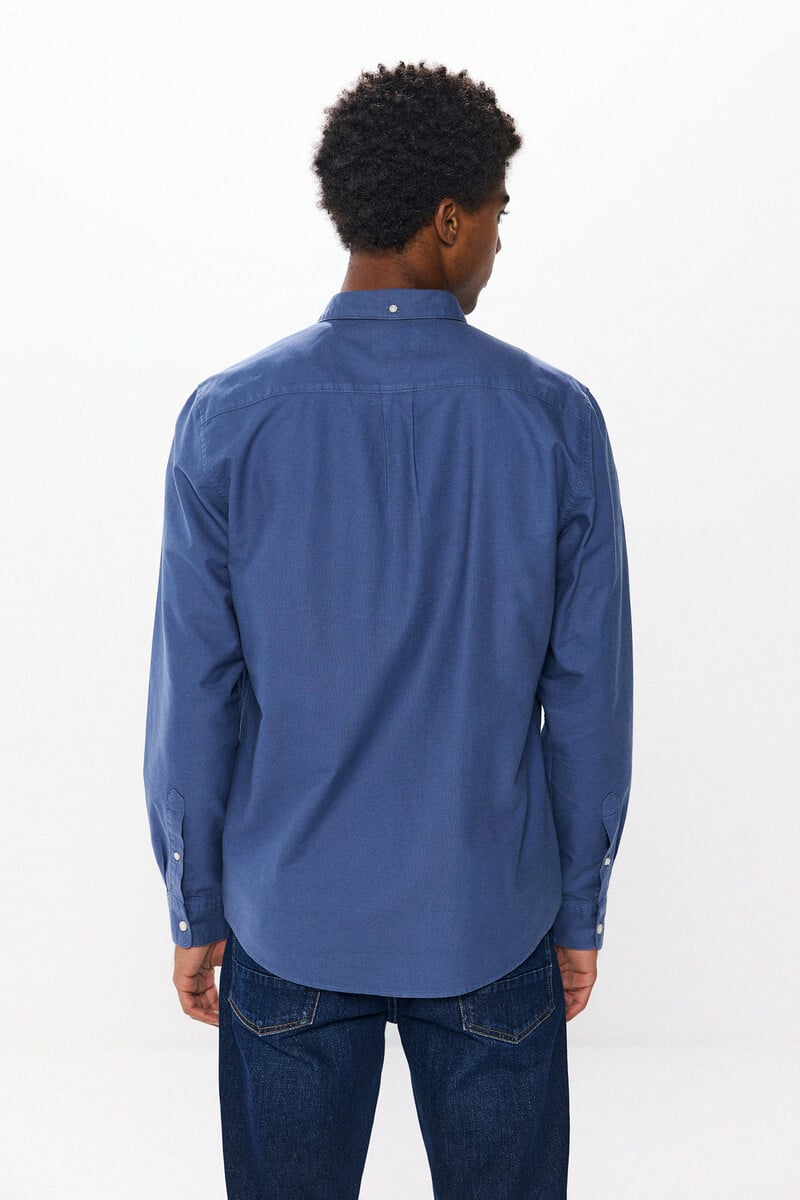 Cortefiel Camisa Oxford Tinte En Prenda