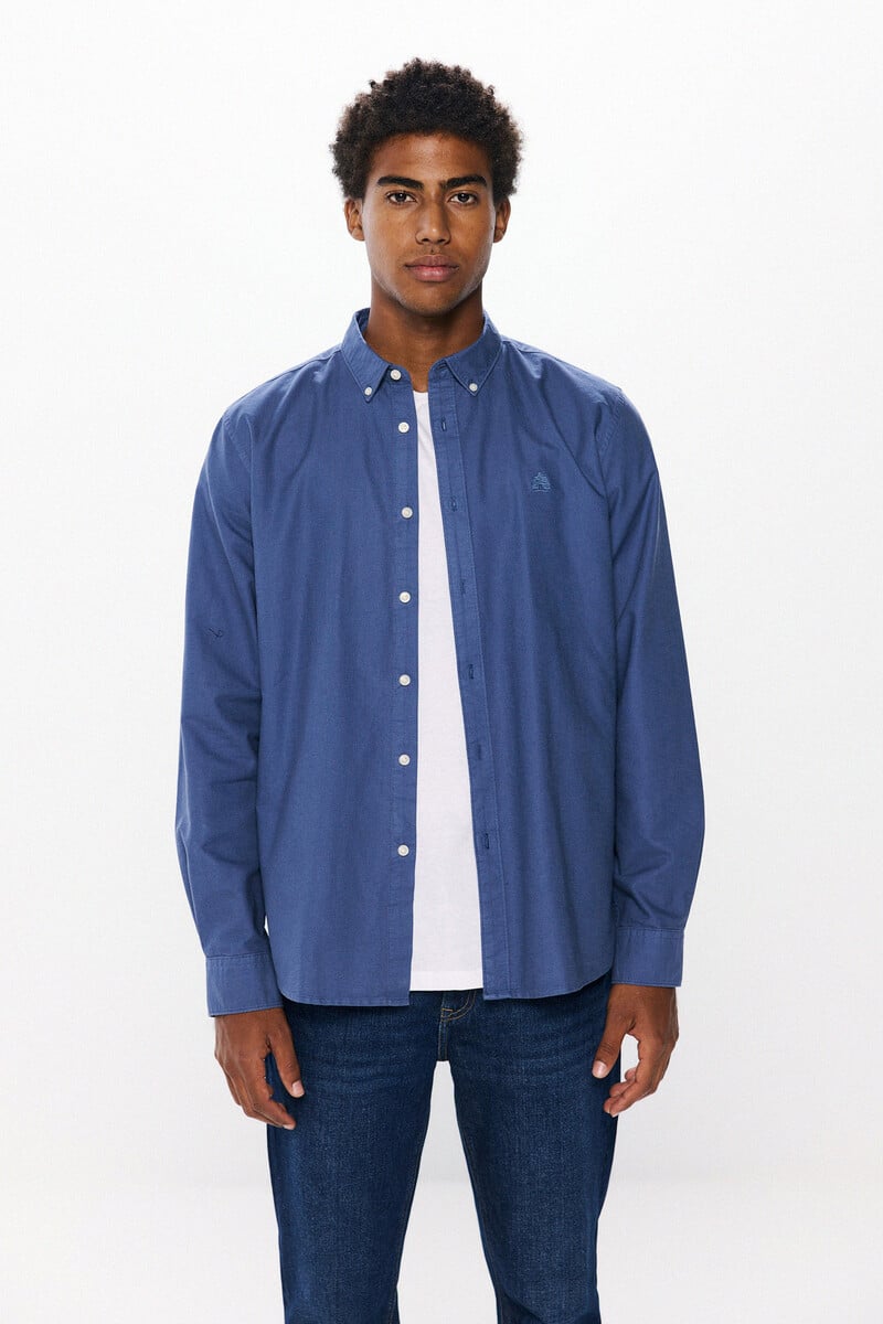 Cortefiel Camisa oxford tinte en prenda