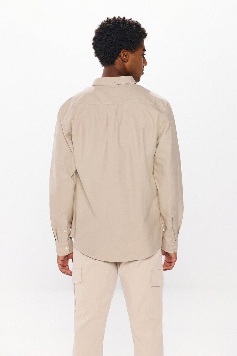 Cortefiel Camisa Oxford Tinte En Prenda