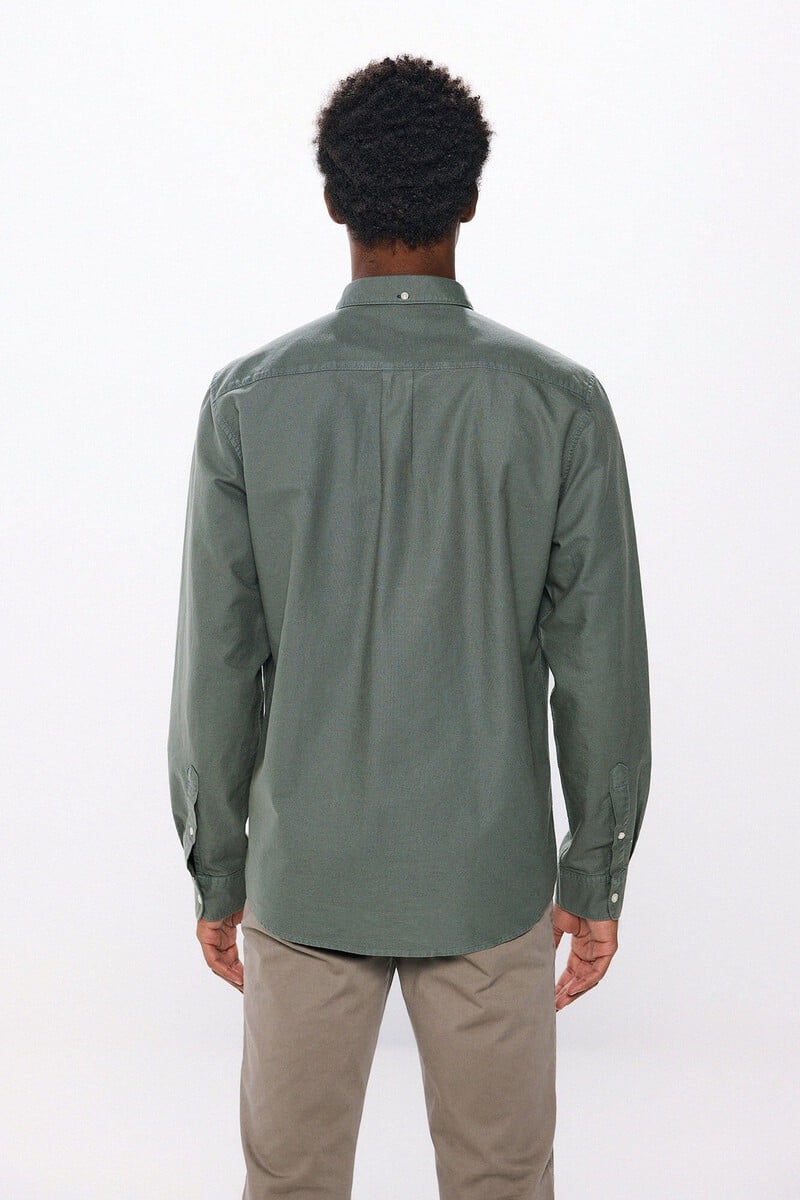Cortefiel Camisa Oxford Tinte En Prenda