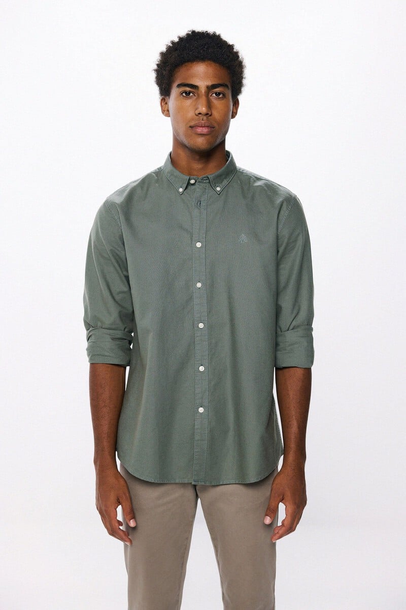 Cortefiel Camisa oxford tinte en prenda