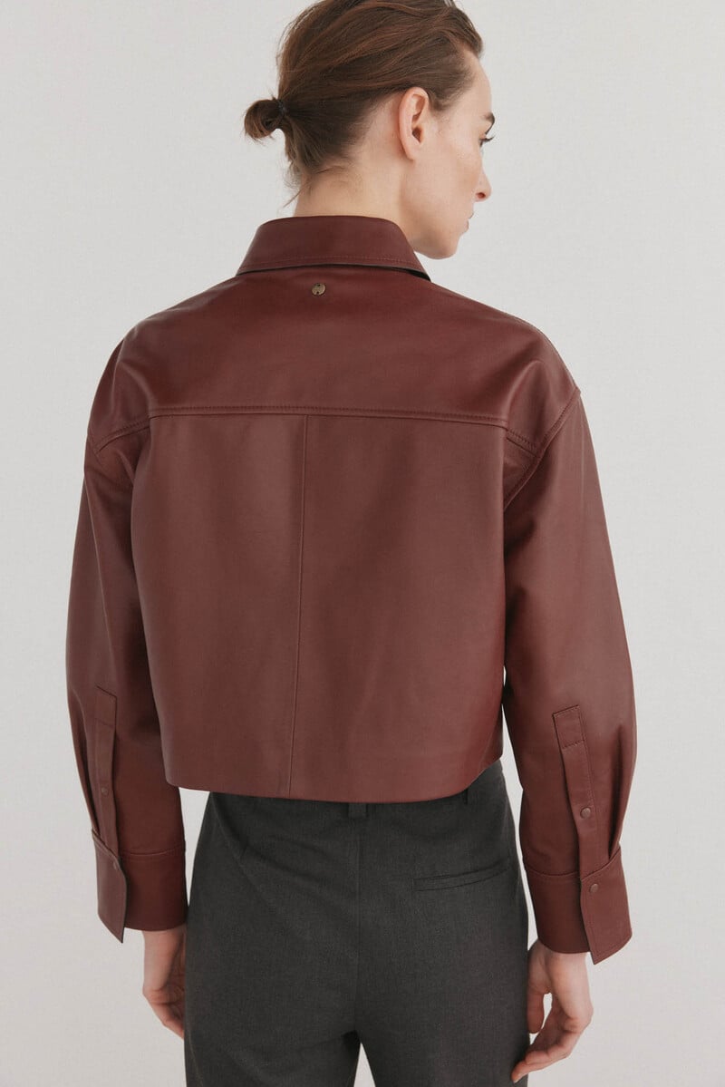 Cortefiel Camisa Piel Crop