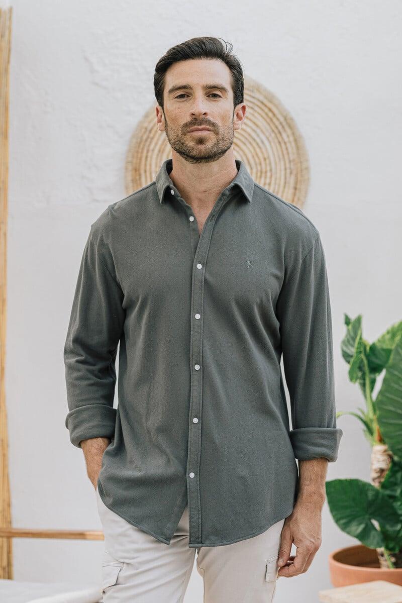 Cortefiel Camisa Piqué Punto
