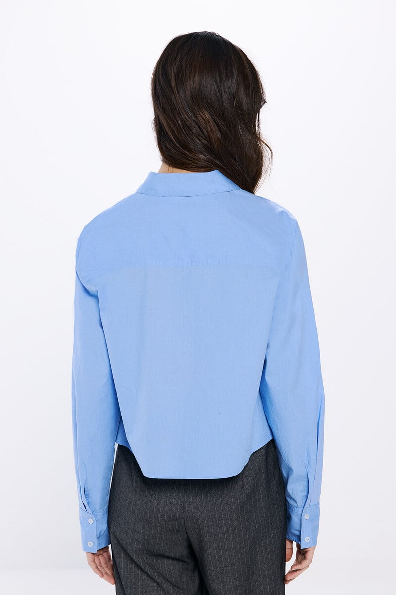 Cortefiel Camisa Popelín Cropped