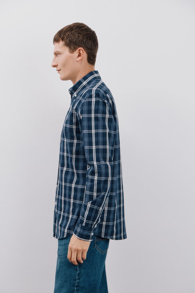 Cortefiel Camisa Popelín Cuadros