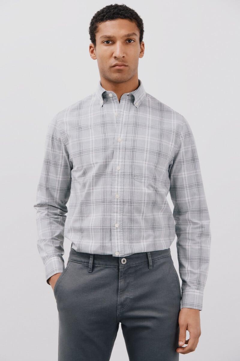 Cortefiel Camisa Popelín Cuadros