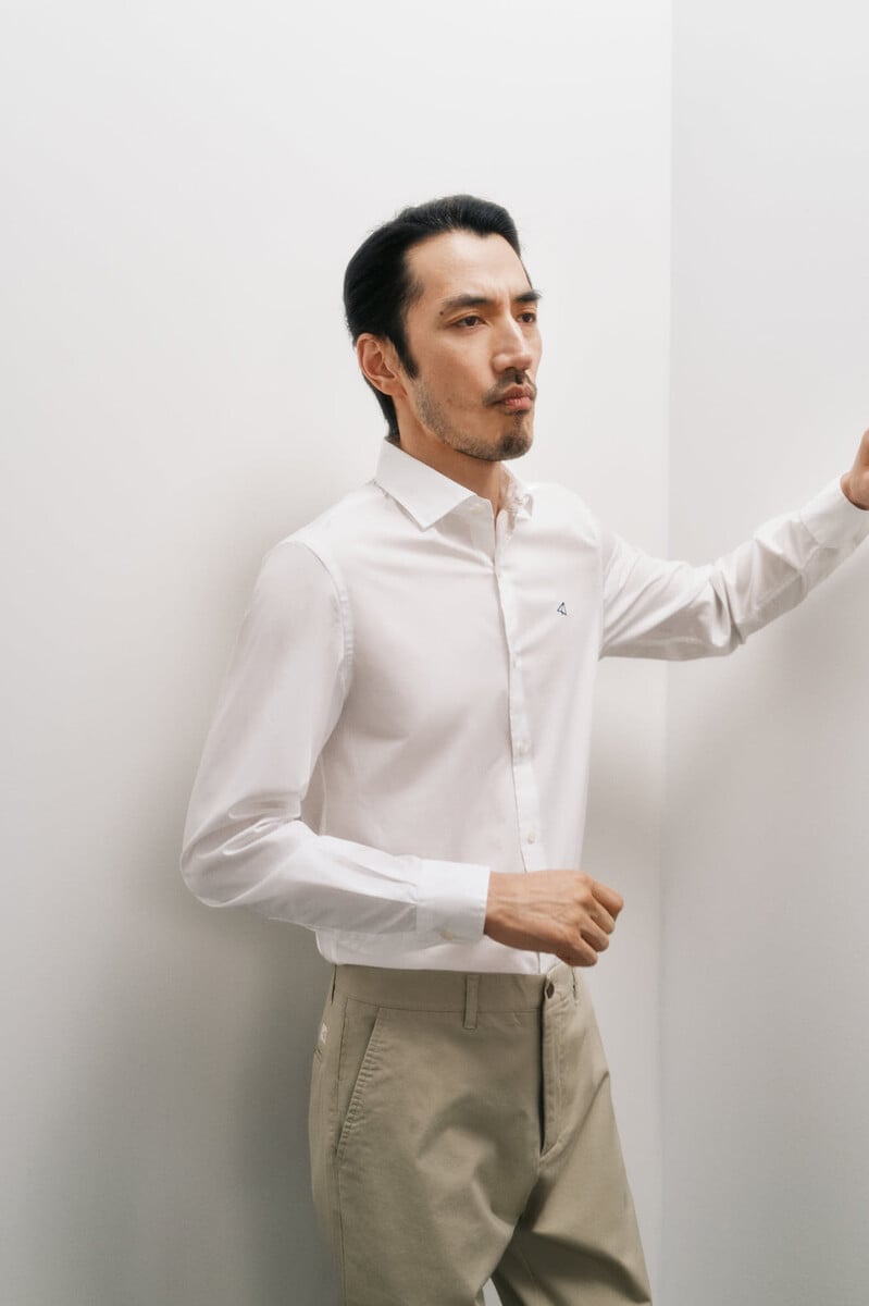 Cortefiel Camisa Popelín Manga Larga