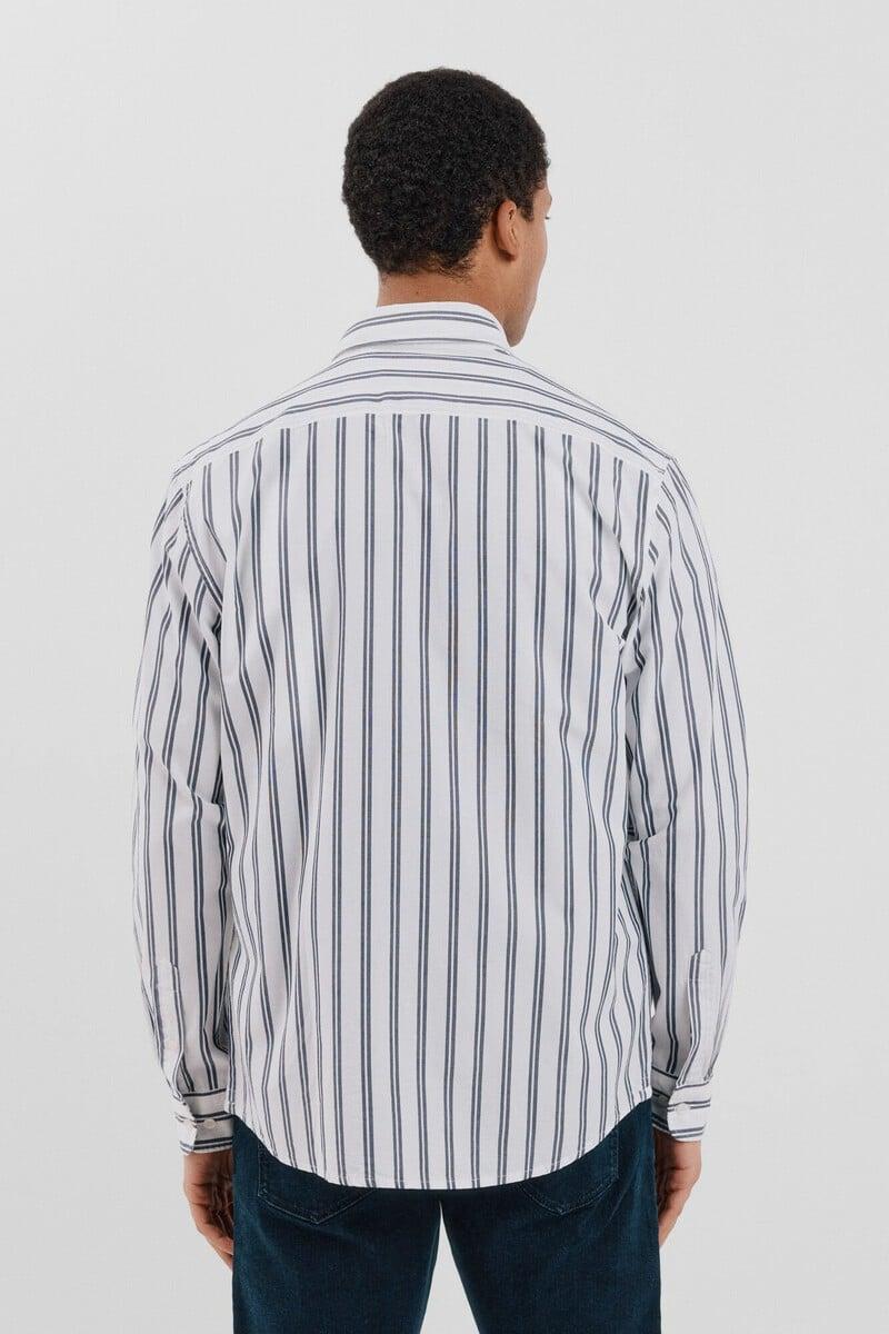Cortefiel Camisa Popelín Rayas