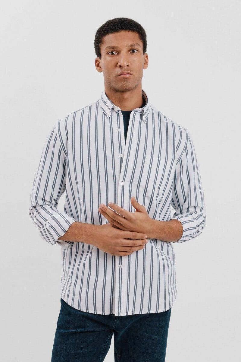 Cortefiel Camisa popelín rayas