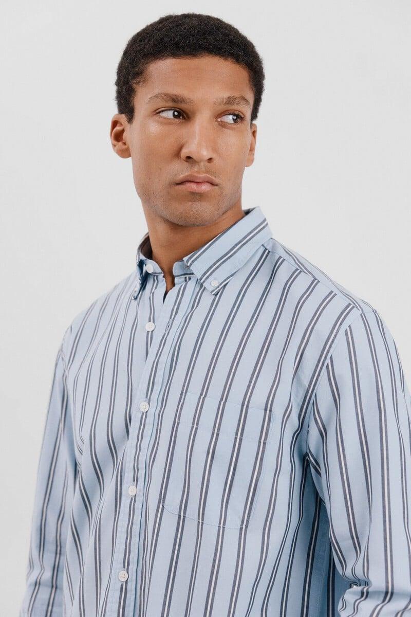Cortefiel Camisa Popelín Rayas