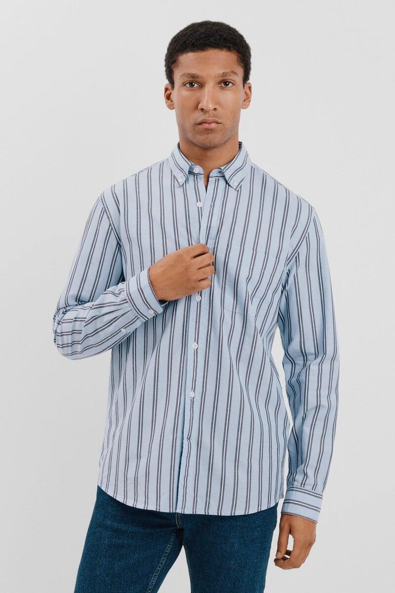 Cortefiel Camisa Popelín Rayas