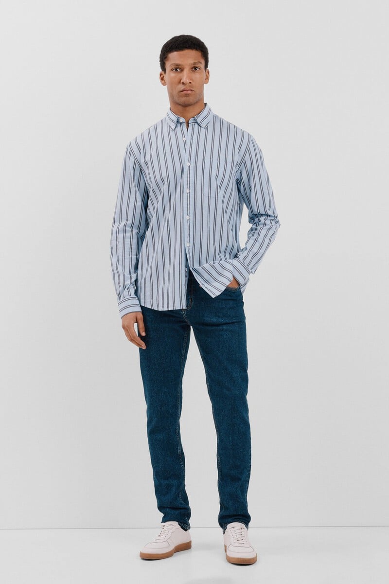 Cortefiel Camisa popelín rayas
