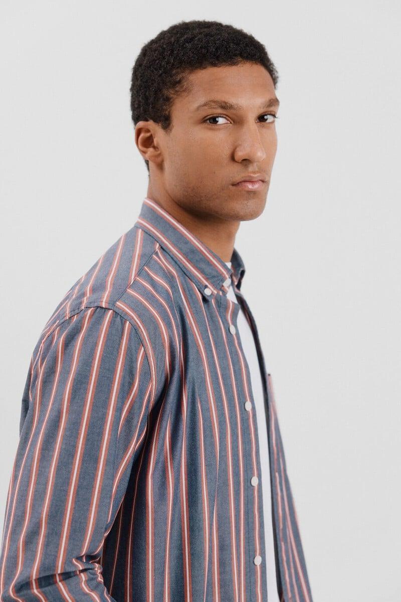 Cortefiel Camisa popelín rayas