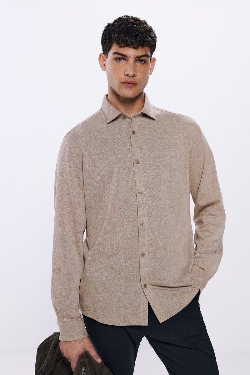 Cortefiel Camisa punto bicolor