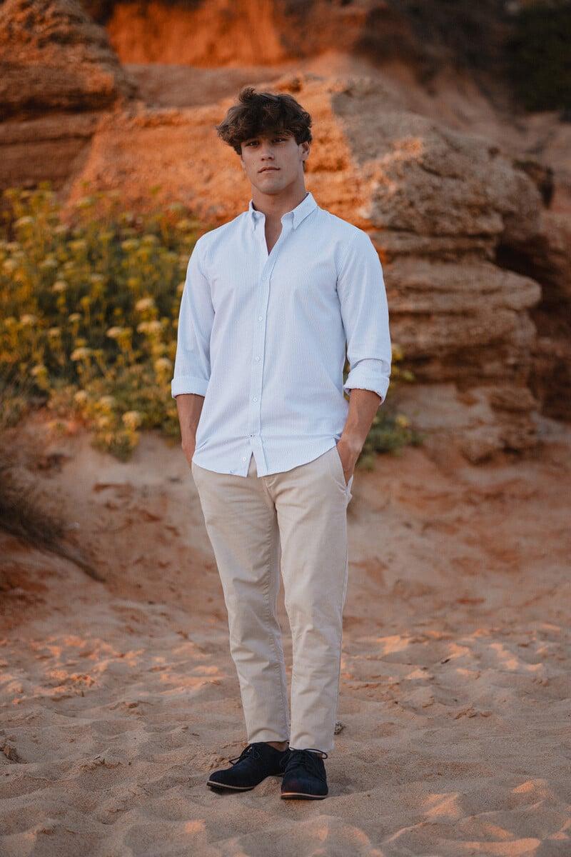 Cortefiel Camisa Raya Diplomática Oxford