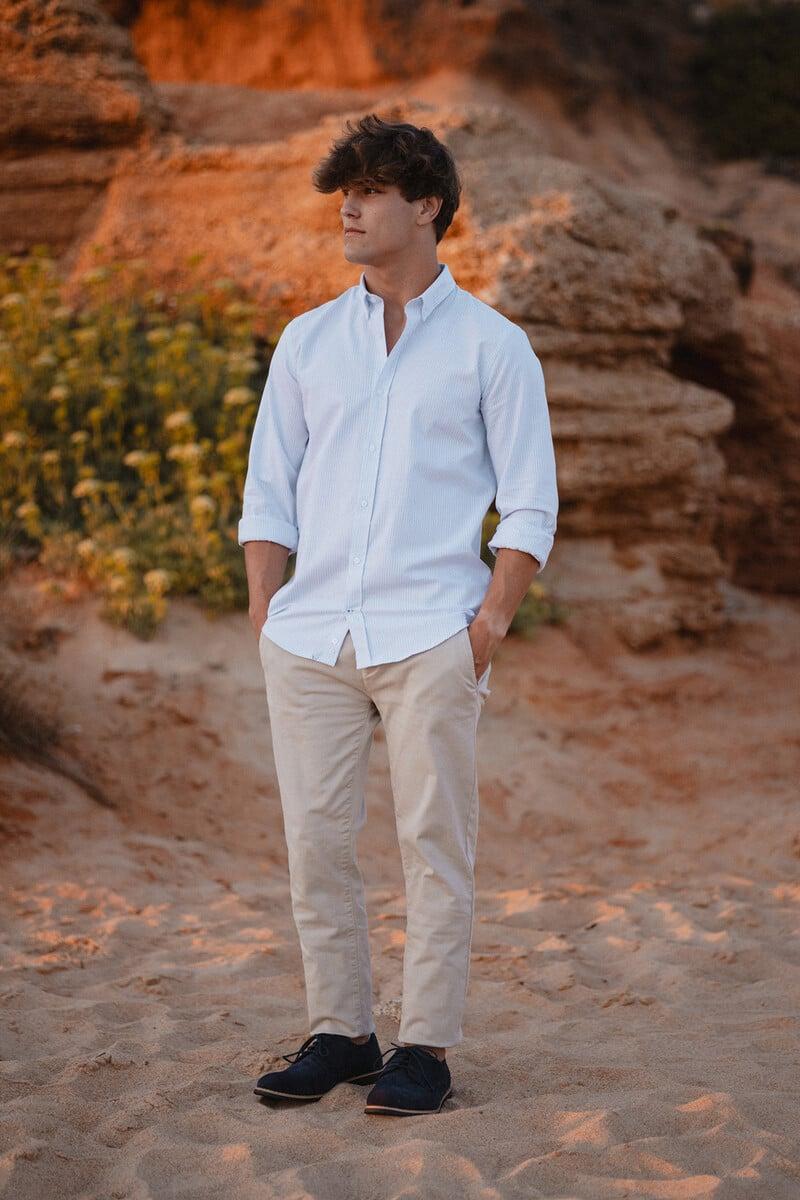 Cortefiel Camisa Raya Diplomática Oxford