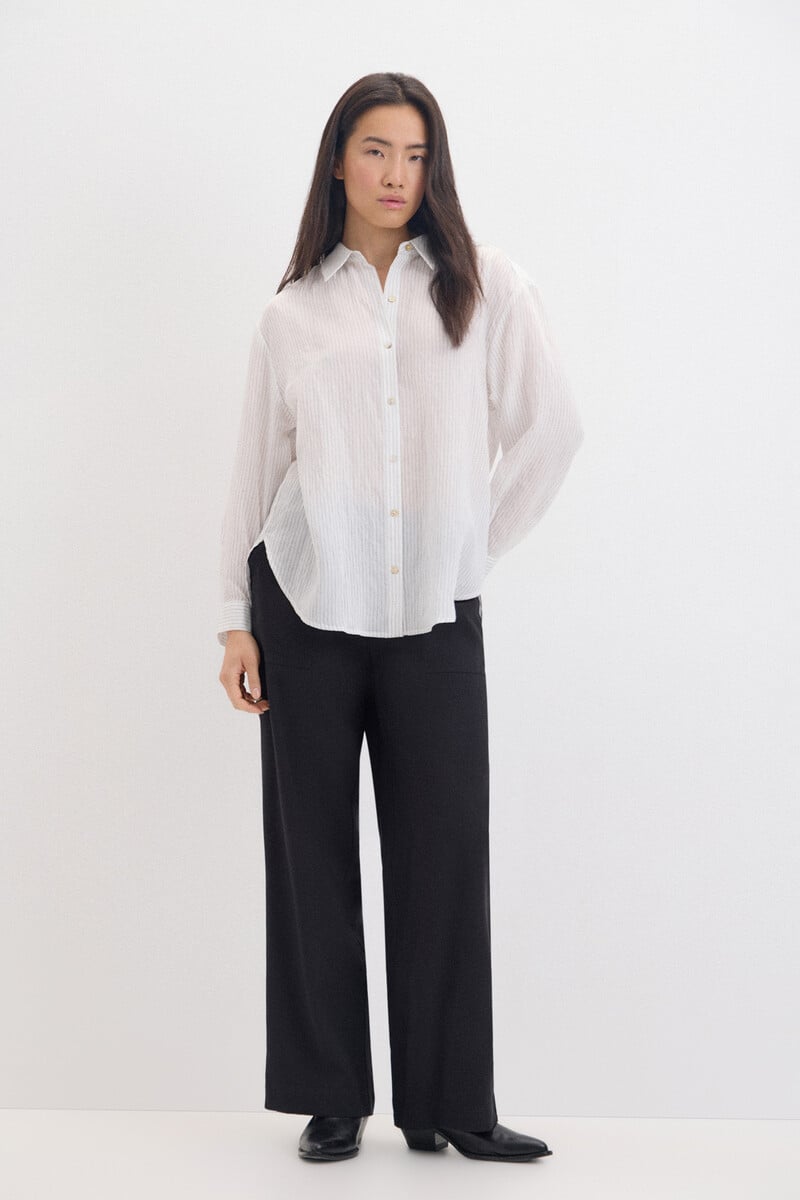 Cortefiel Camisa Raya Tejida