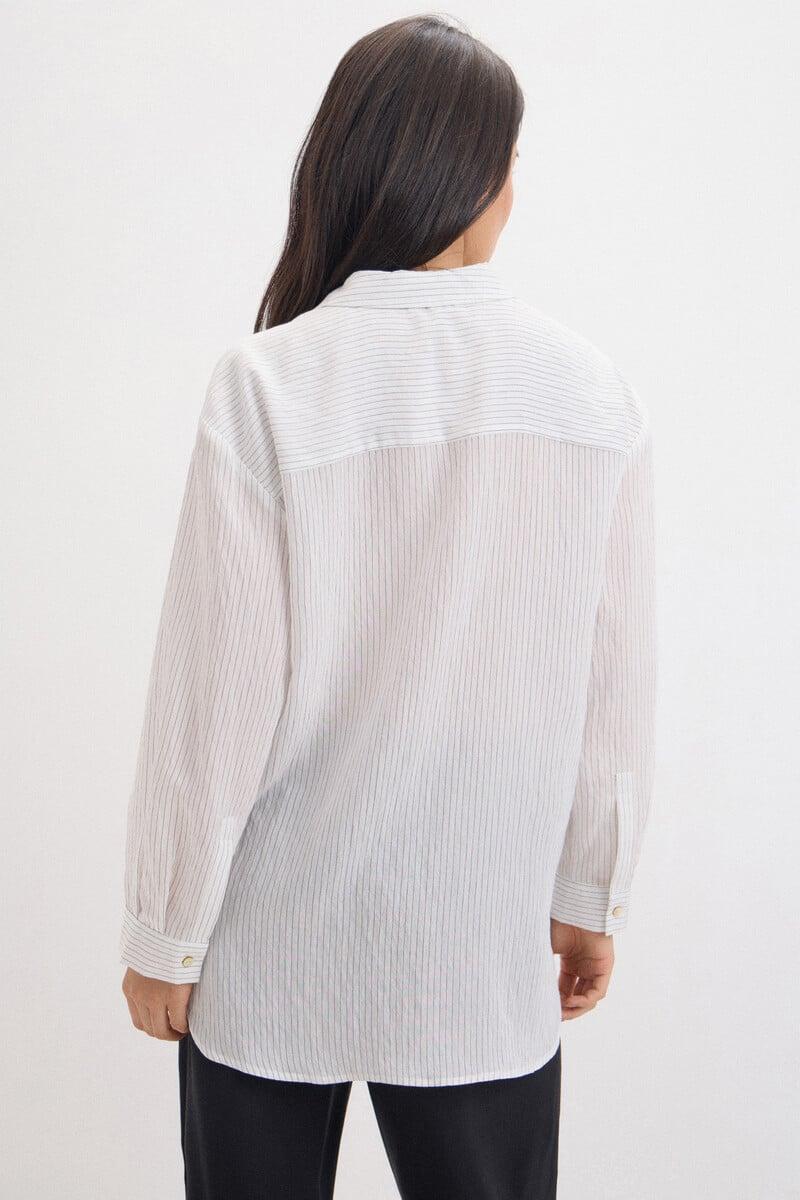 Cortefiel Camisa Raya Tejida